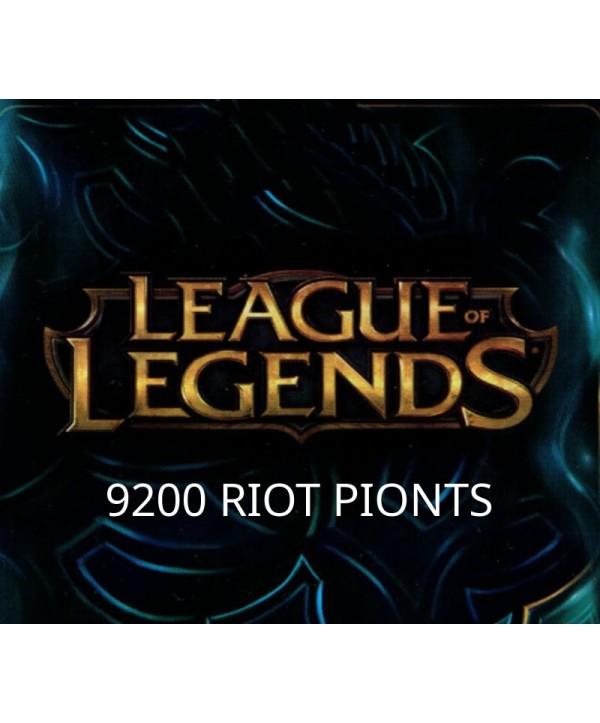 League of Legends 9200 RP Prepaid Card TURKEY Key 